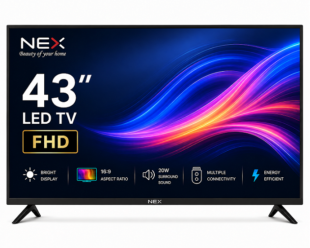 NEXO7-109 cm (43 inches) Full HD Smart LED TV 43 With Black (Frameless Edition)