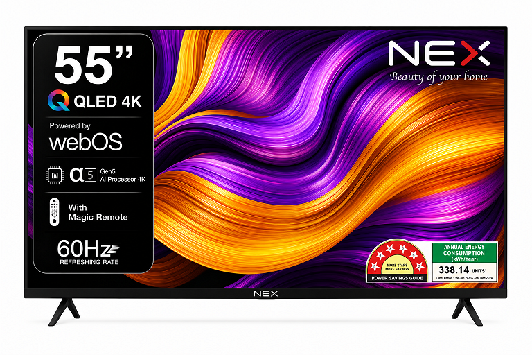 NEX13-165  cm (65 inch) Frameless Series 4K UHD QLED WebOS